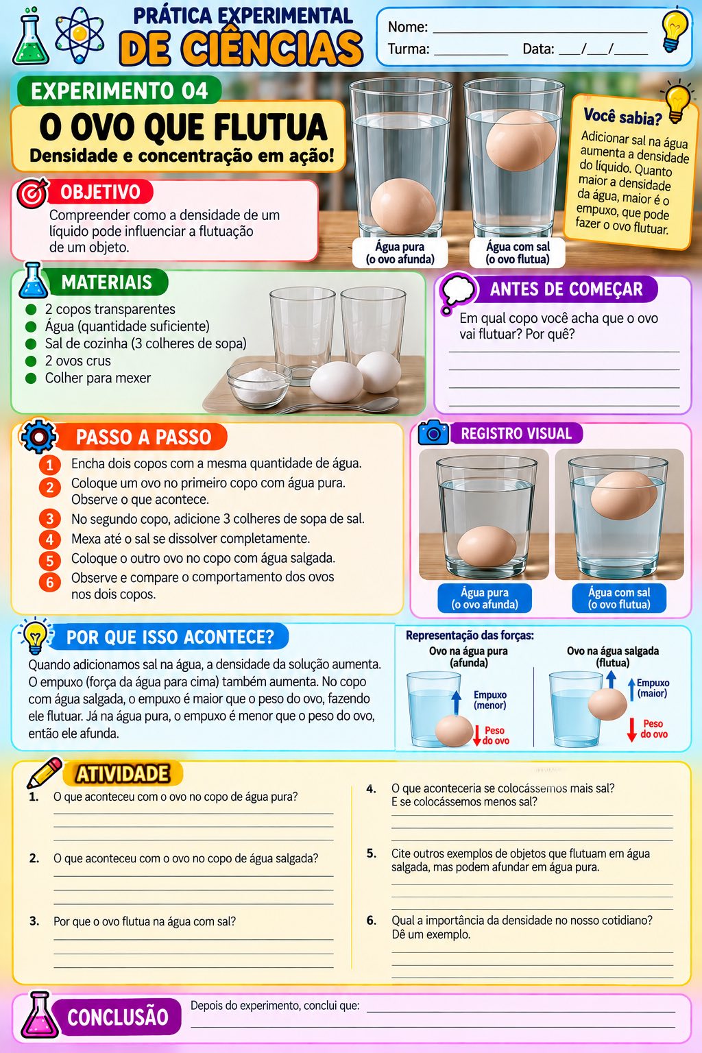 Prática Experimental de Ciências: 10 Experimentos para Imprimir — amostra 4: 10 atividades práticas de Ciências com… Prática Experimental de Ciências: 10 Experimentos para Imprimir — amostra 4: 10 atividades práticas de Ciências com…