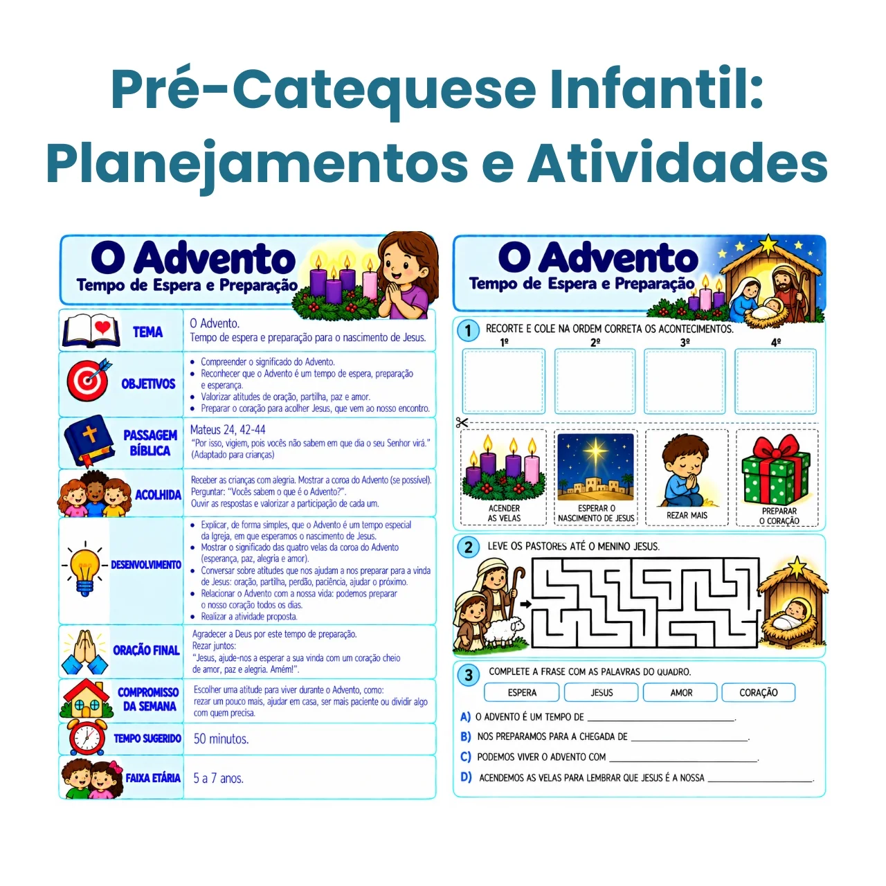 Atividades de Catequese Infantil para Imprimir – Planejamentos em PDF — amostra 1: O que é o material