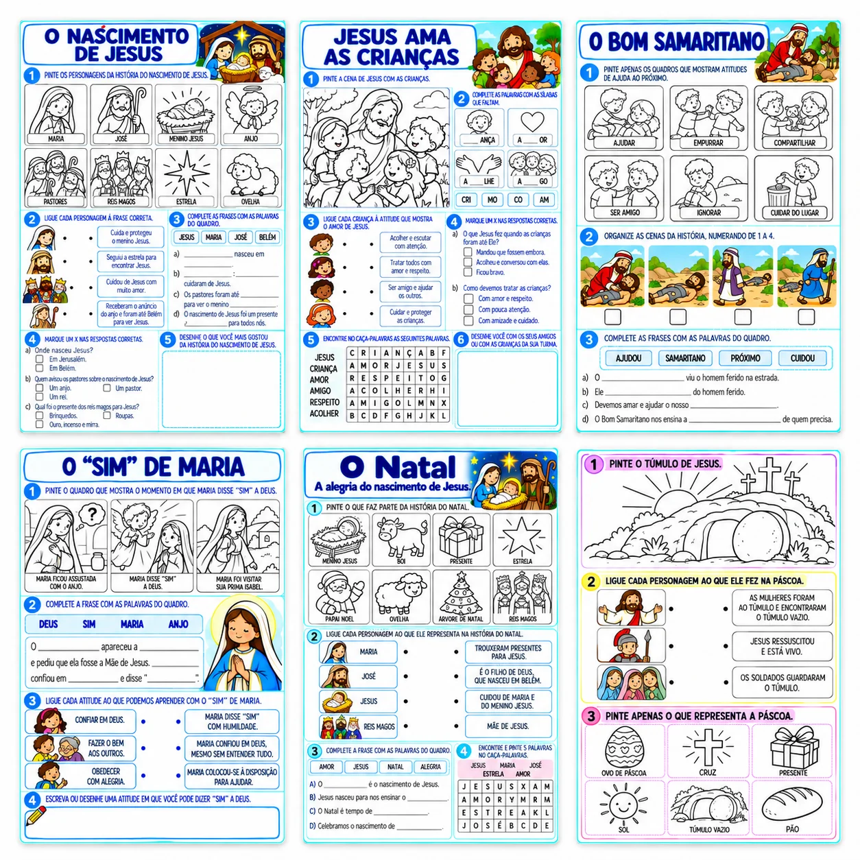 Atividades de Catequese Infantil para Imprimir – Planejamentos em PDF — amostra 2: O que desenvolve