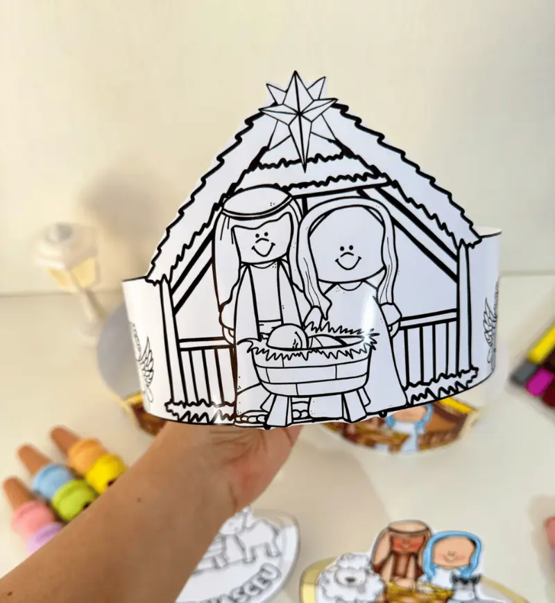 Presépio para imprimir: Presépio Dançante e Coroa de Natal — amostra 4: Para quem é indicado