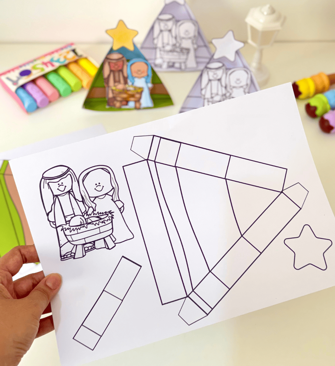 Presépio Tridimensional em PDF para Atividades de Natal — amostra 1: Presépio tridimensional para trabalhar o Natal