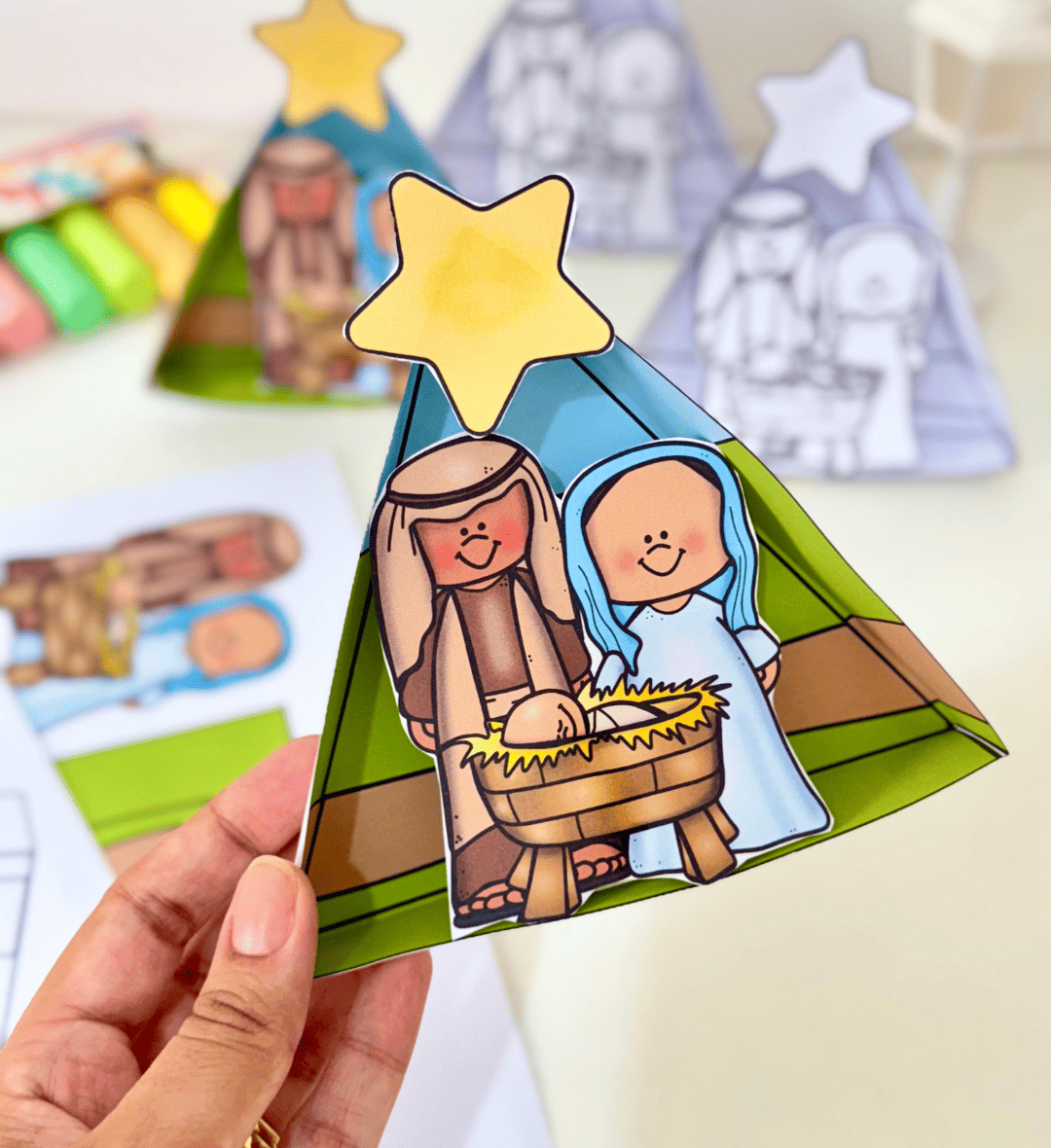 Presépio Tridimensional em PDF para Atividades de Natal — amostra 4: Para quem é indicado