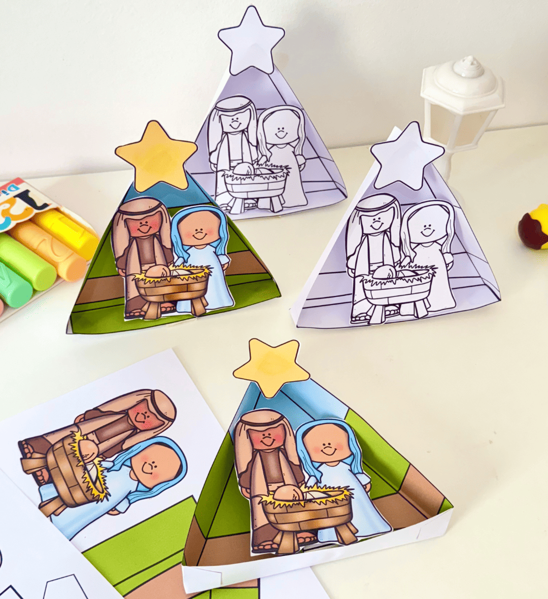 Presépio Tridimensional em PDF para Atividades de Natal — Datas comemorativas para Educação Infantil: Trabalhe o Natal com…