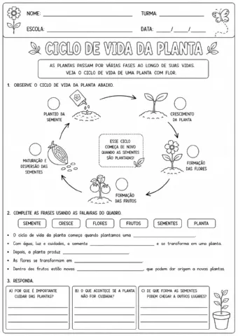 Primavera: 16 atividades pedagógicas para imprimir — amostra 1: 16 ATIVIDADES MULTIDISCIPLINARES SOBRE A PRIMAVERA, um…