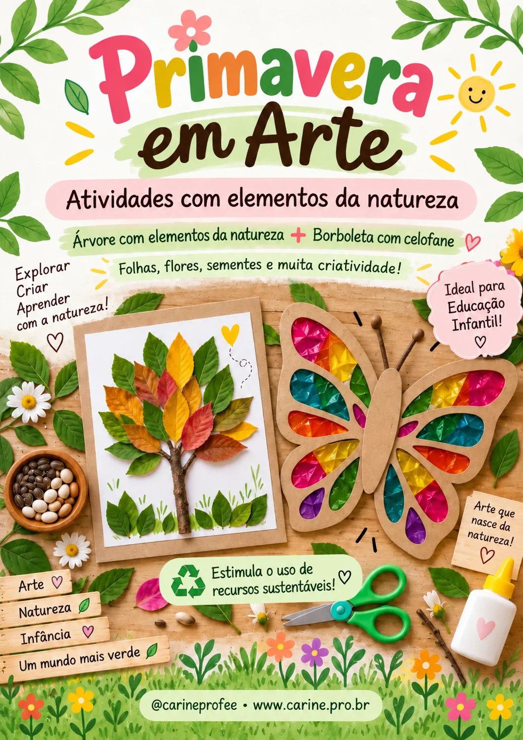 Primavera em arte opara educação infantil.pdf — Ciências para Educação Infantil: Apostila Primavera em Arte + Moldes