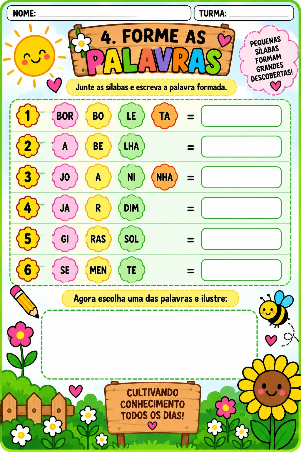 PRIMAVERA NA ALFABETIZAÇÃO- ANOS INICIAIS — amostra 4: O material Primavera na Alfabetização reúne 15 atividades lúdicas e…