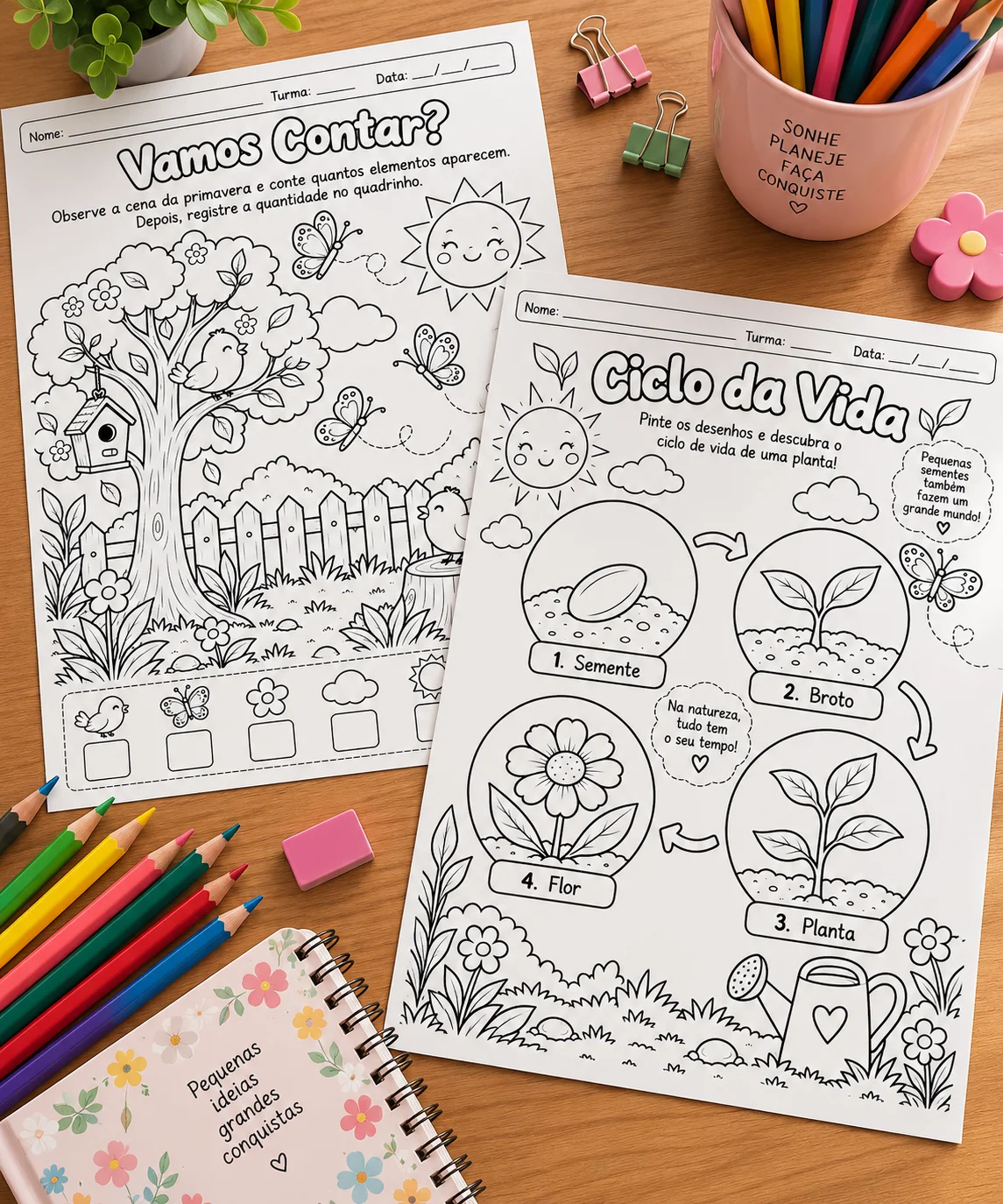 Primavera para Colorir: Atividades para pintar e se divertir — amostra 2: Deixe a primavera mais divertida Primavera para Colorir: Atividades para pintar e se divertir — amostra 2: Deixe a primavera mais divertida