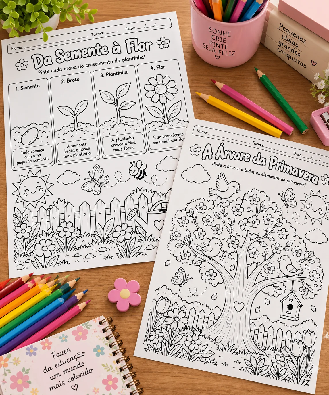 Primavera para Colorir: Atividades para pintar e se divertir — amostra 3: Deixe a primavera mais divertida Primavera para Colorir: Atividades para pintar e se divertir — amostra 3: Deixe a primavera mais divertida