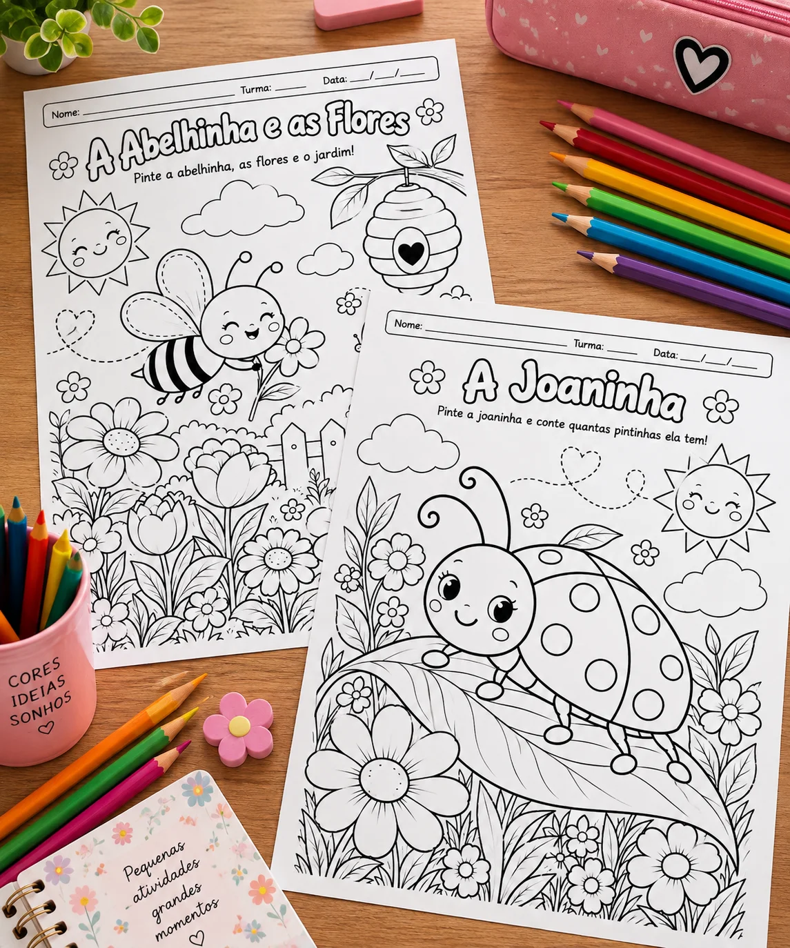 Primavera para Colorir: Atividades para pintar e se divertir — amostra 4: Deixe a primavera mais divertida Primavera para Colorir: Atividades para pintar e se divertir — amostra 4: Deixe a primavera mais divertida