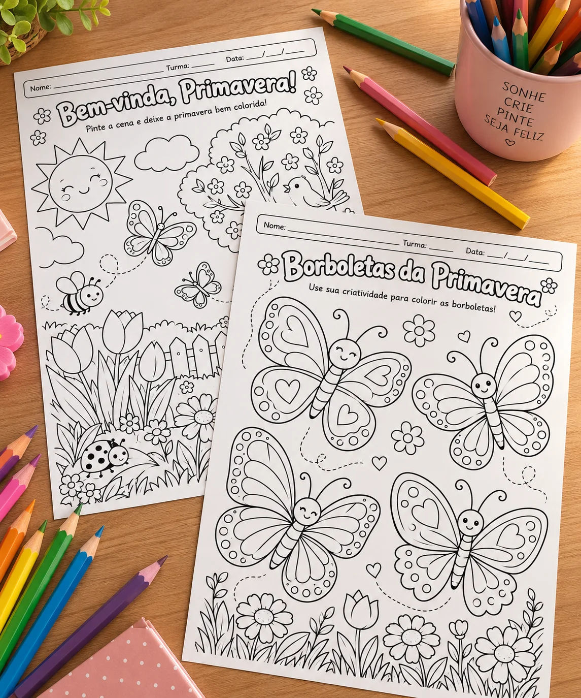 Primavera para Colorir: Atividades para pintar e se divertir — amostra 5: Deixe a primavera mais divertida Primavera para Colorir: Atividades para pintar e se divertir — amostra 5: Deixe a primavera mais divertida
