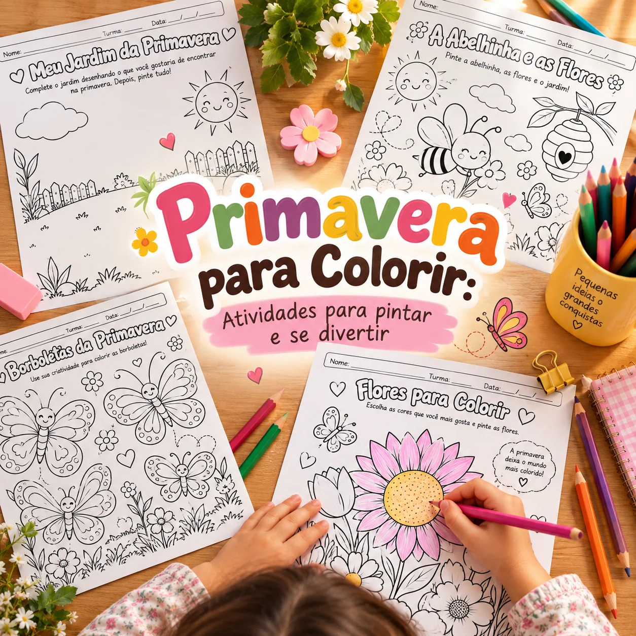 Primavera para Colorir: Atividades para pintar e se divertir — capa do material