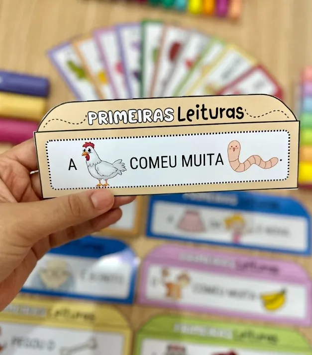 Primeiras Leituras: 20 Frases Simples com Imagens em PDF — amostra 2: 20 frases simples com apoio de imagens para…
