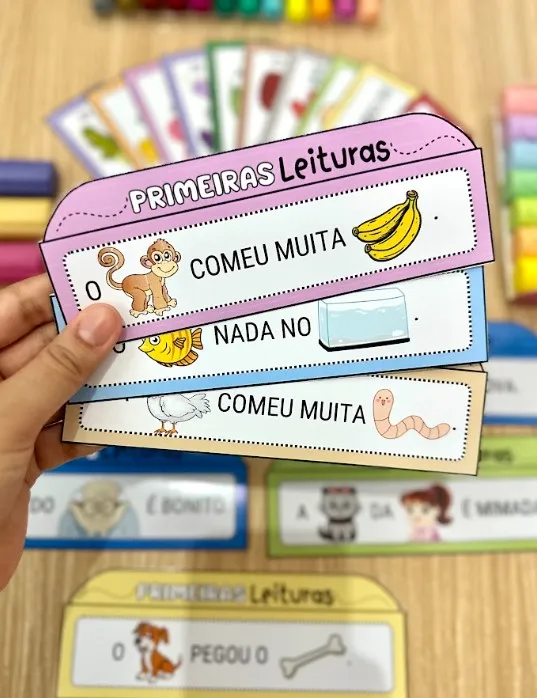 Primeiras Leituras: 20 Frases Simples com Imagens em PDF — amostra 3: 20 frases simples com apoio de imagens para…