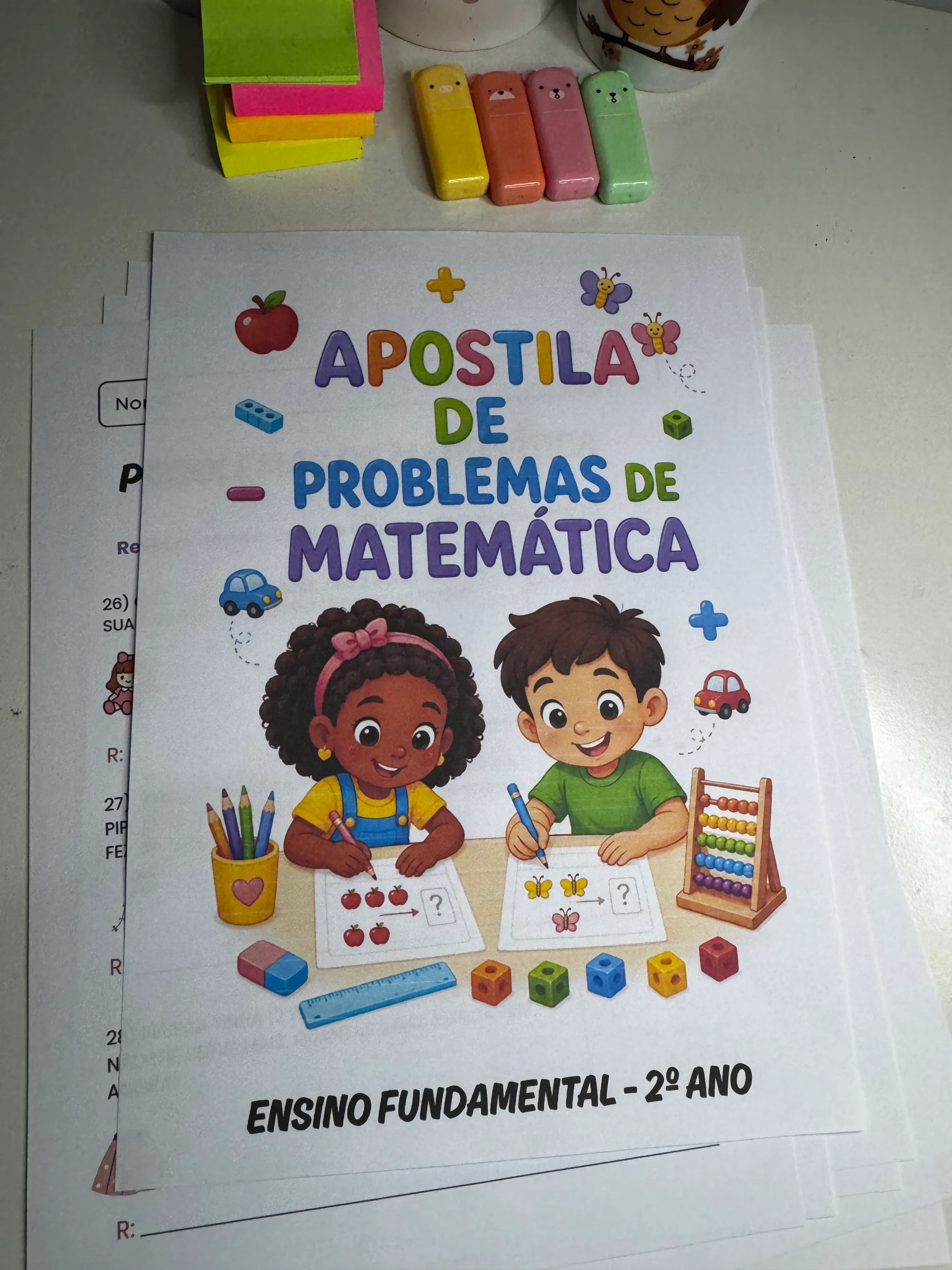 Problemas de Matemática 2º Ano — amostra 1: Atividades de problemas de matemática para o 2º ano, com situações de adição e…