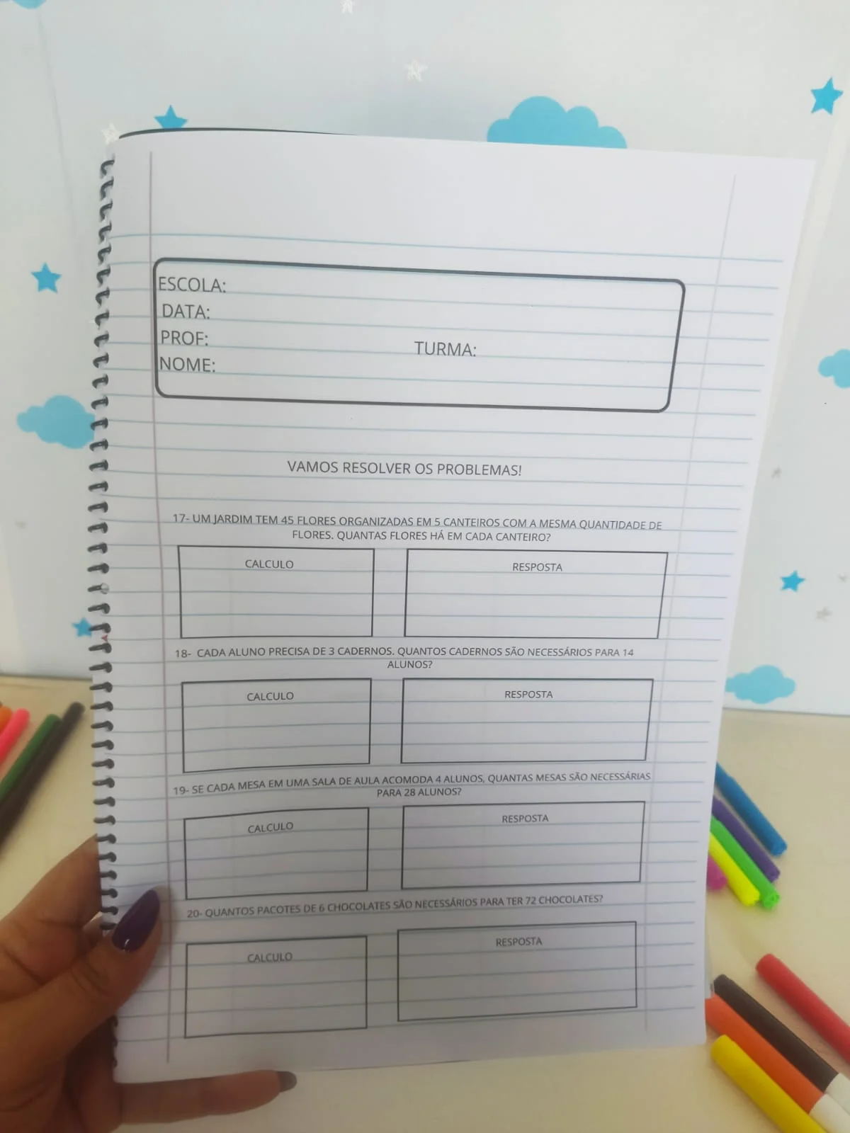 Problemas Matemáticos 3º Ano – 40 Atividades — capa do material