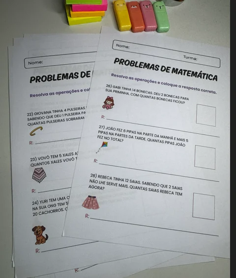 PROBLEMINHAS DE MATEMÁTICA – 2º ANO | ADIÇÃO E SUBTRAÇÃO! — amostra 1: Com a Apostila 150 Probleminhas de Matemática para o…