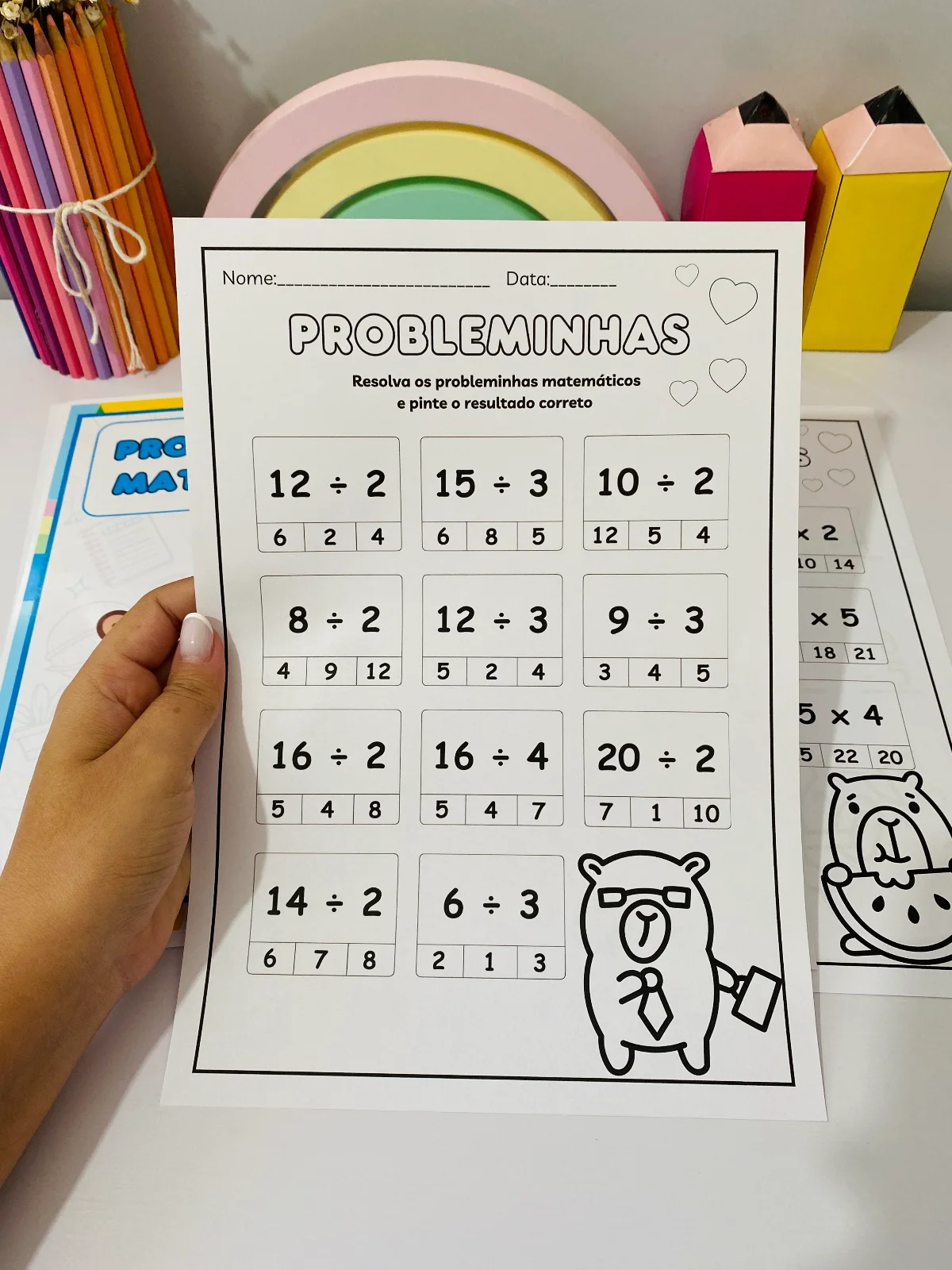 Probleminhas Matemáticos com Capivaras – Ensino Fundamental 1 — amostra 5: Um arquivo super divertido com 14 páginas… Probleminhas Matemáticos com Capivaras – Ensino Fundamental 1 — amostra 5: Um arquivo super divertido com 14 páginas…