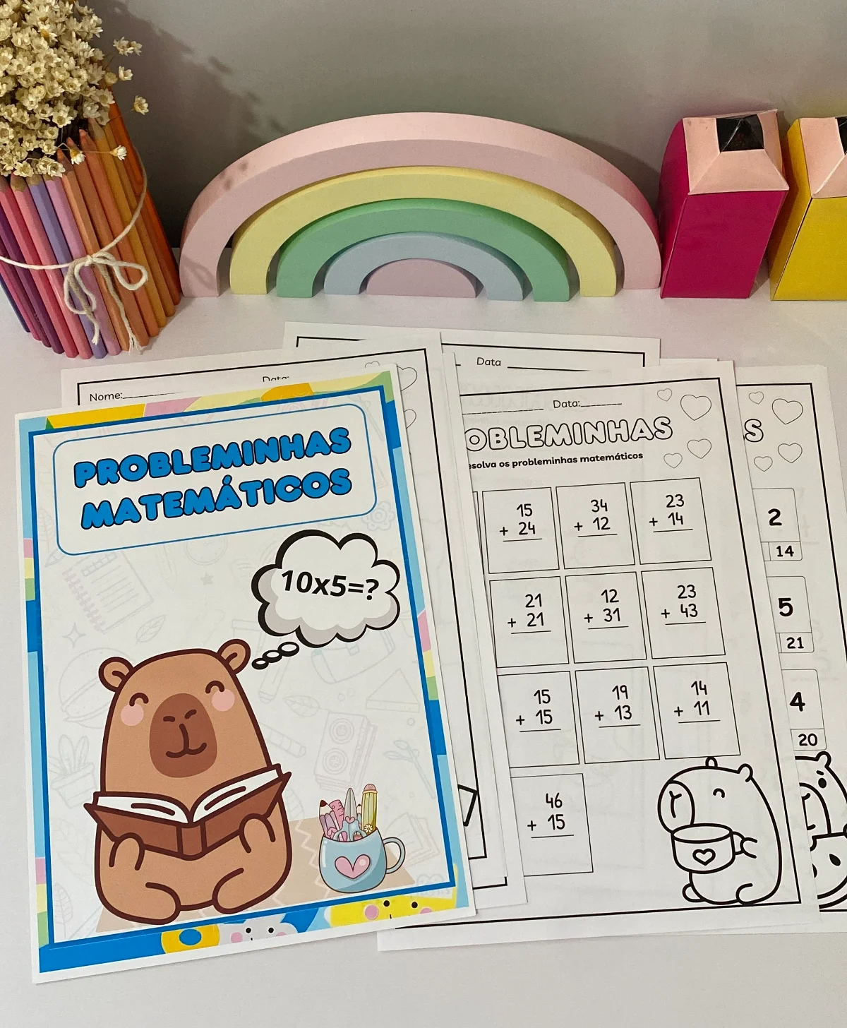 Probleminhas Matemáticos com Capivaras – Ensino Fundamental 1 — amostra 6: Um arquivo super divertido com 14 páginas… Probleminhas Matemáticos com Capivaras – Ensino Fundamental 1 — amostra 6: Um arquivo super divertido com 14 páginas…