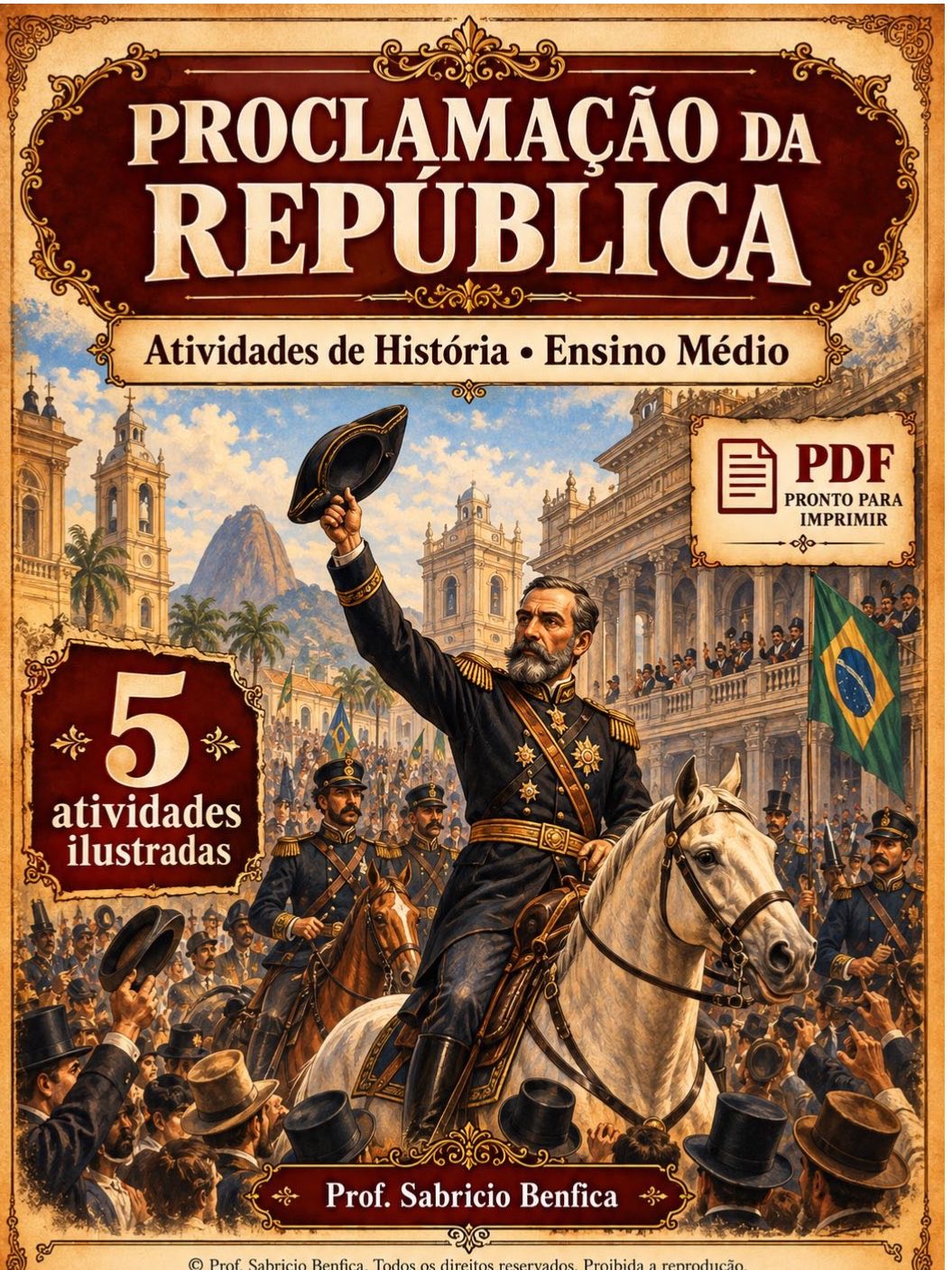 Proclamação da República – 5 Atividades Ensino Médio PDF — Português para Ensino Médio: Kit com 5 atividades ilustradas…