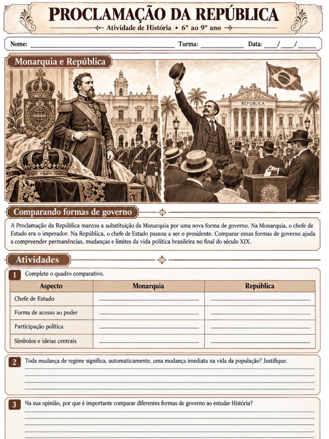 Proclamação da República – 5 Atividades Ilustradas em PDF — amostra 2: Kit com 5 atividades ilustradas sobre a Proclamação… Proclamação da República – 5 Atividades Ilustradas em PDF — amostra 2: Kit com 5 atividades ilustradas sobre a Proclamação…