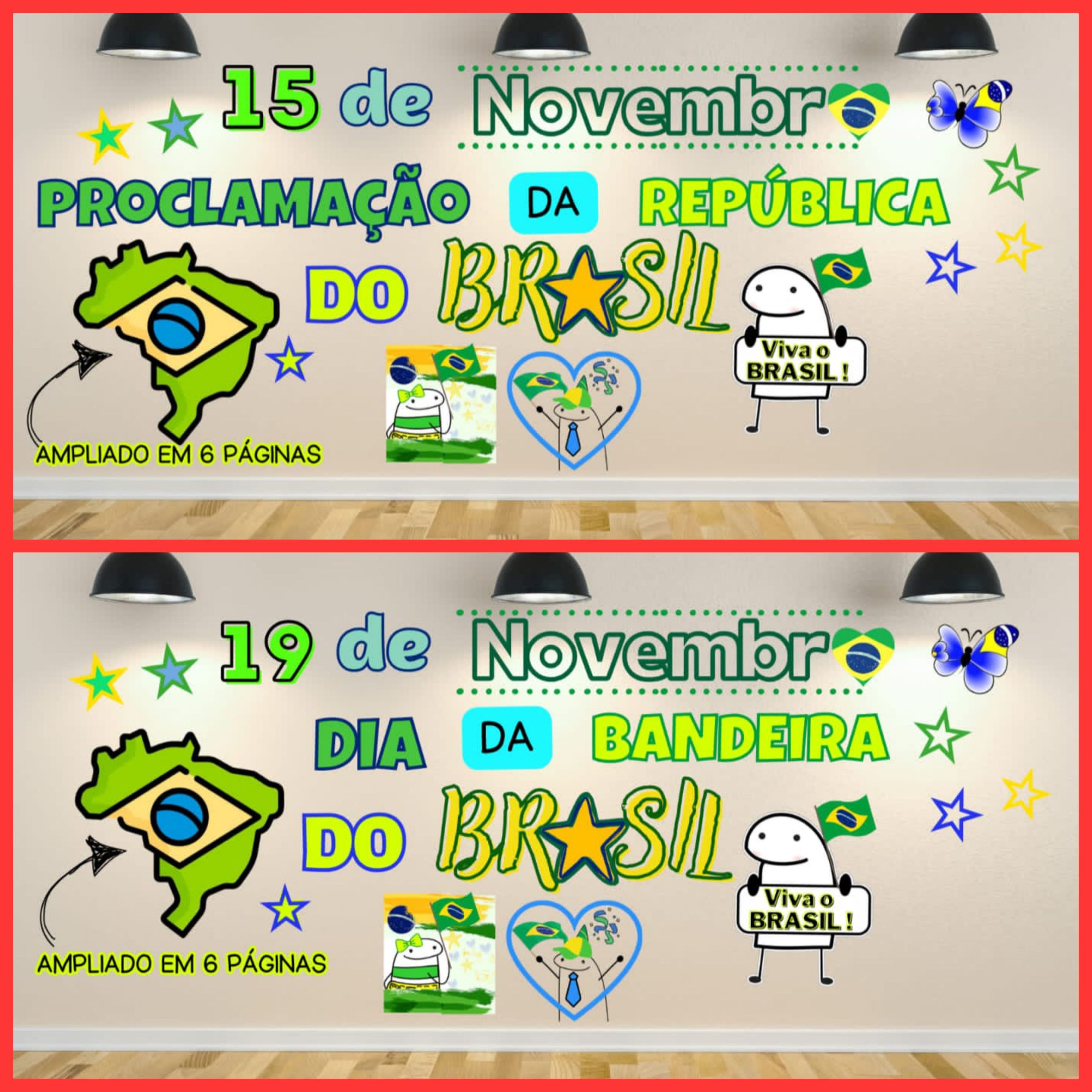 Proclamação da república e dia da bandeira florks – PDF para Imprimir — capa do material