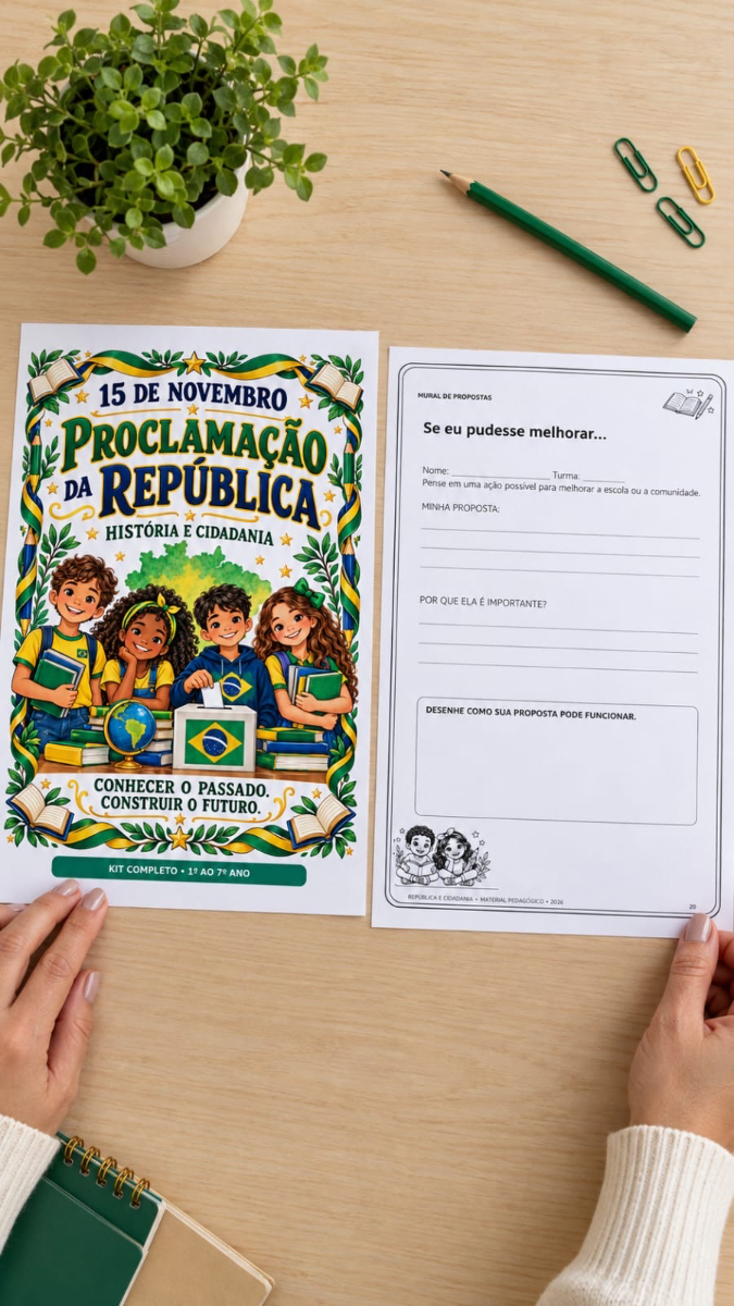 🇧🇷✨ PROCLAMAÇÃO DA REPÚBLICA: HISTÓRIA E CIDADANIA! 💰6,90 Transforme o 15 de novembro em uma oportunidade de aprender,…
