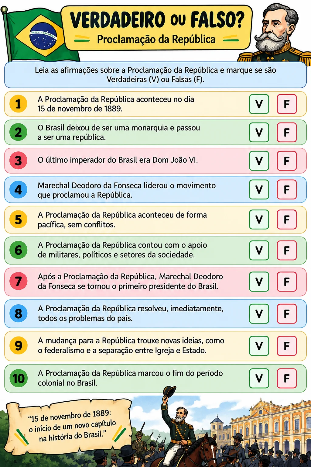 Proclamação da República – Sequência Didática 3º ao 5º Ano — amostra 1: Proclamação da República – Sequência Didática