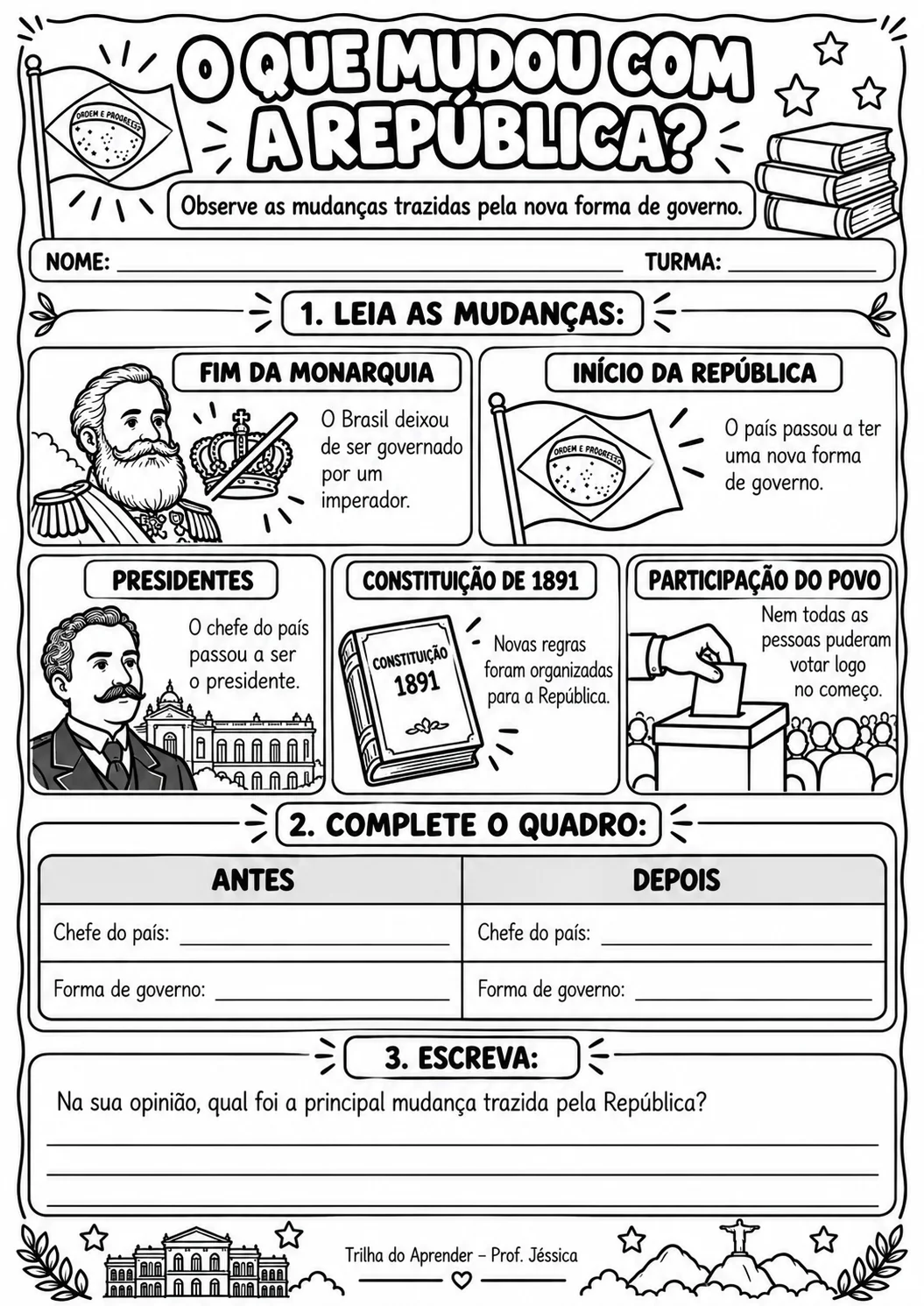 Proclamação da República – Sequência Didática 3º ao 5º Ano — amostra 6: Sequência didática da Proclamação da República para…