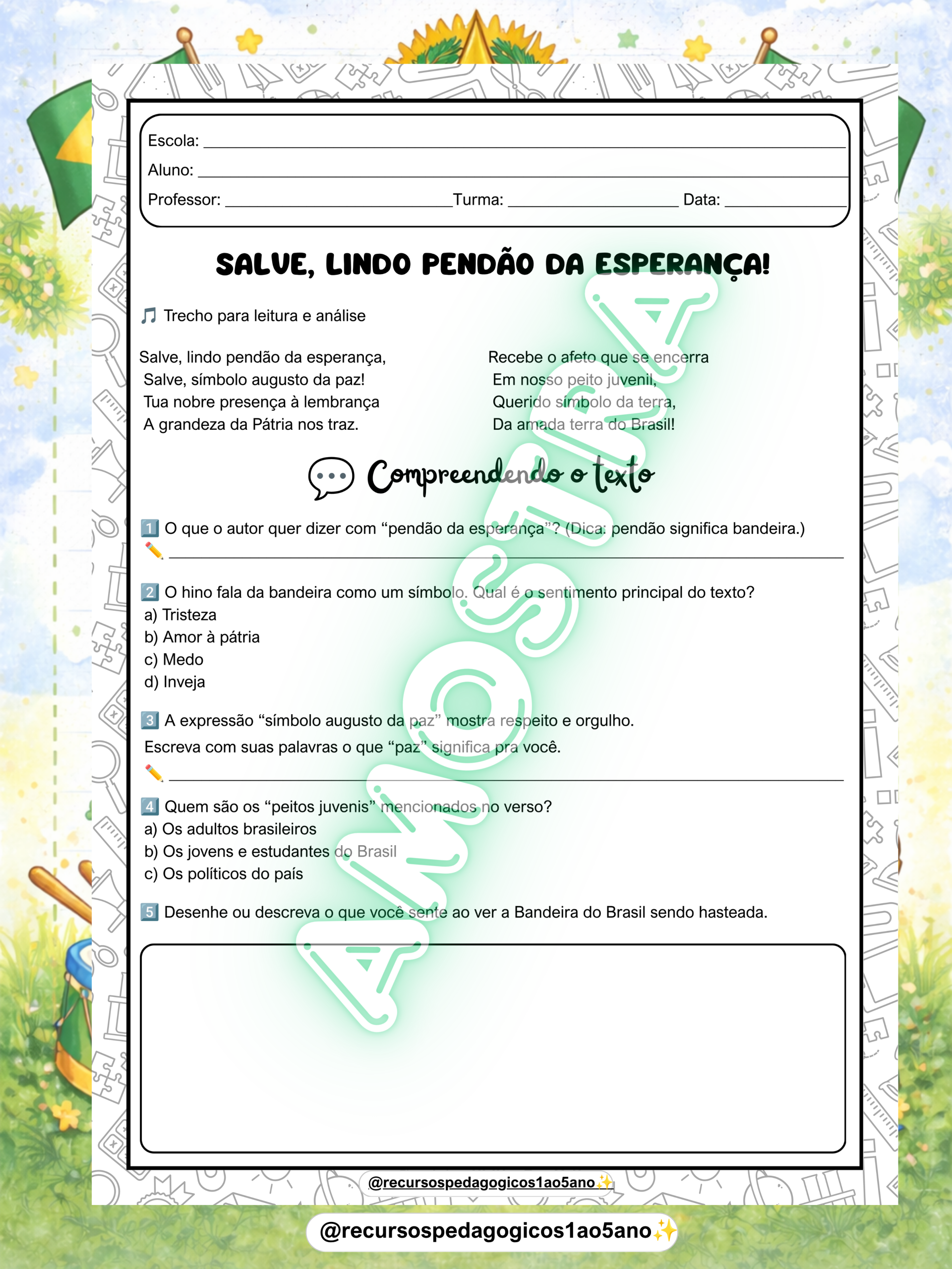 🇧🇷🎯 Proclamação da República, Símbolos Nacionais e Dia da Bandeira — amostra 3: 🇧🇷 Material sobre Proclamação da… 🇧🇷🎯 Proclamação da República, Símbolos Nacionais e Dia da Bandeira — amostra 3: 🇧🇷 Material sobre Proclamação da…