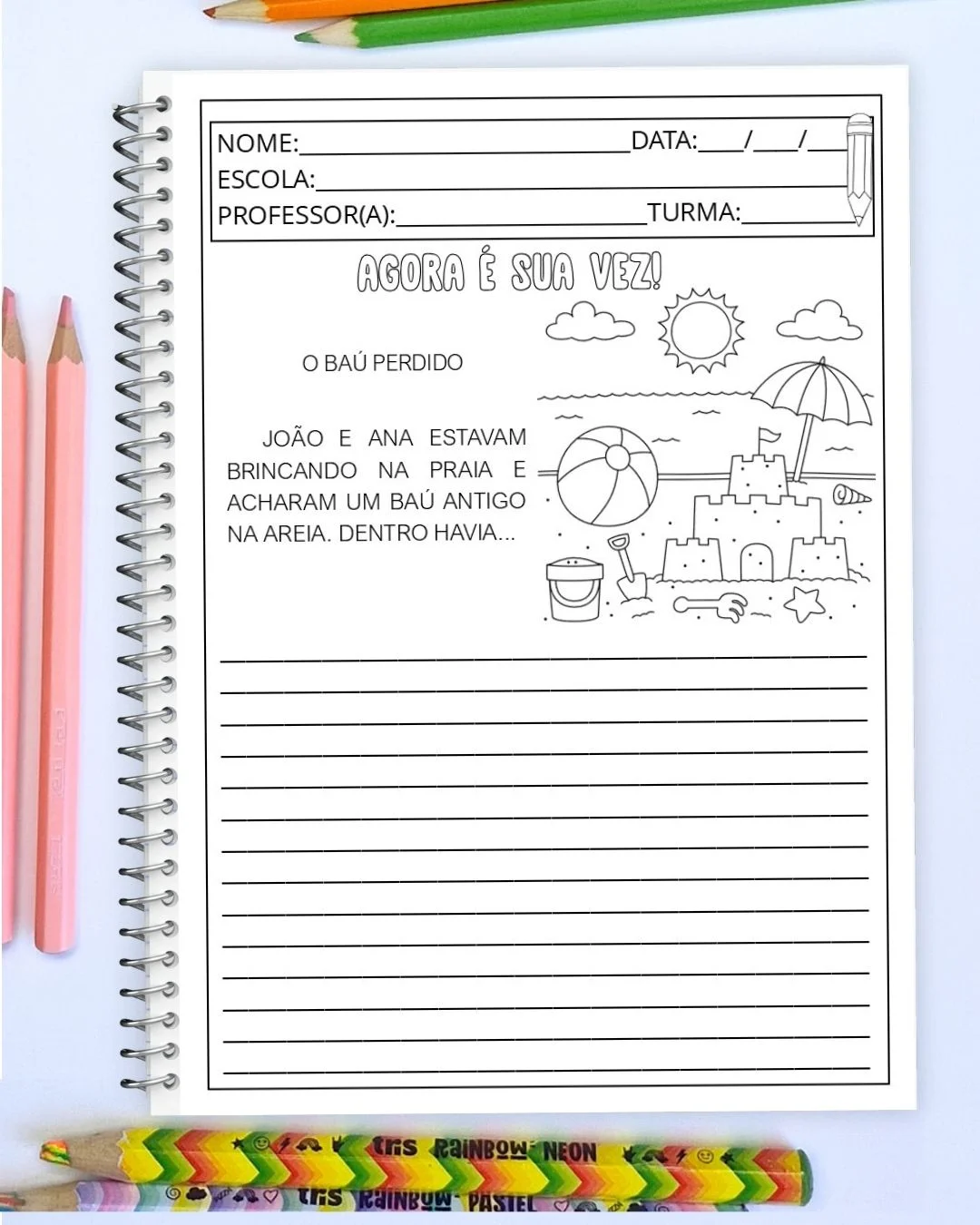 Produção de Texto: Histórias Criativas — amostra 1: Atividades de produção de texto com histórias criativas e começos…