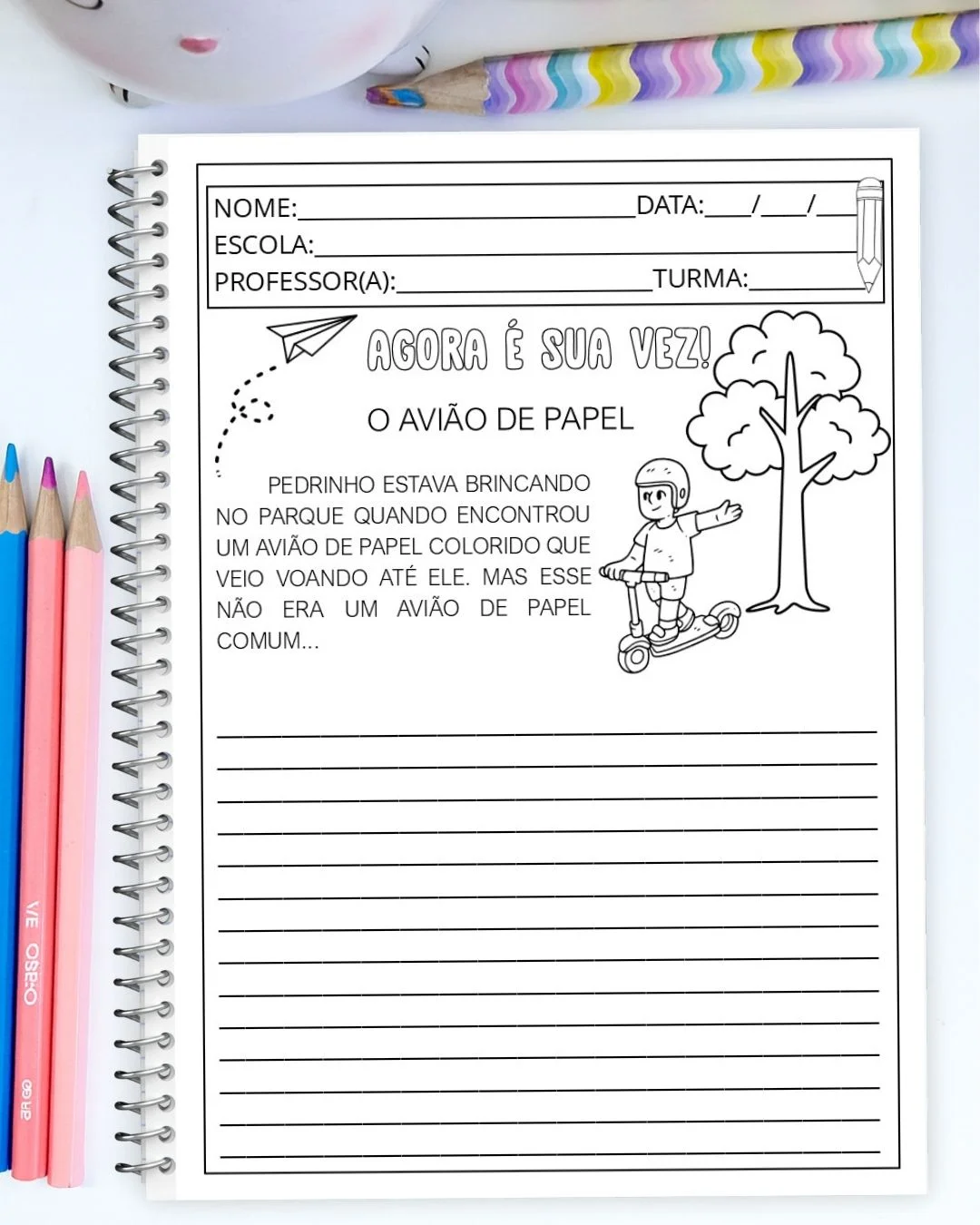 Produção de Texto: Histórias Criativas — amostra 5: Atividades de produção de texto com histórias criativas e começos…