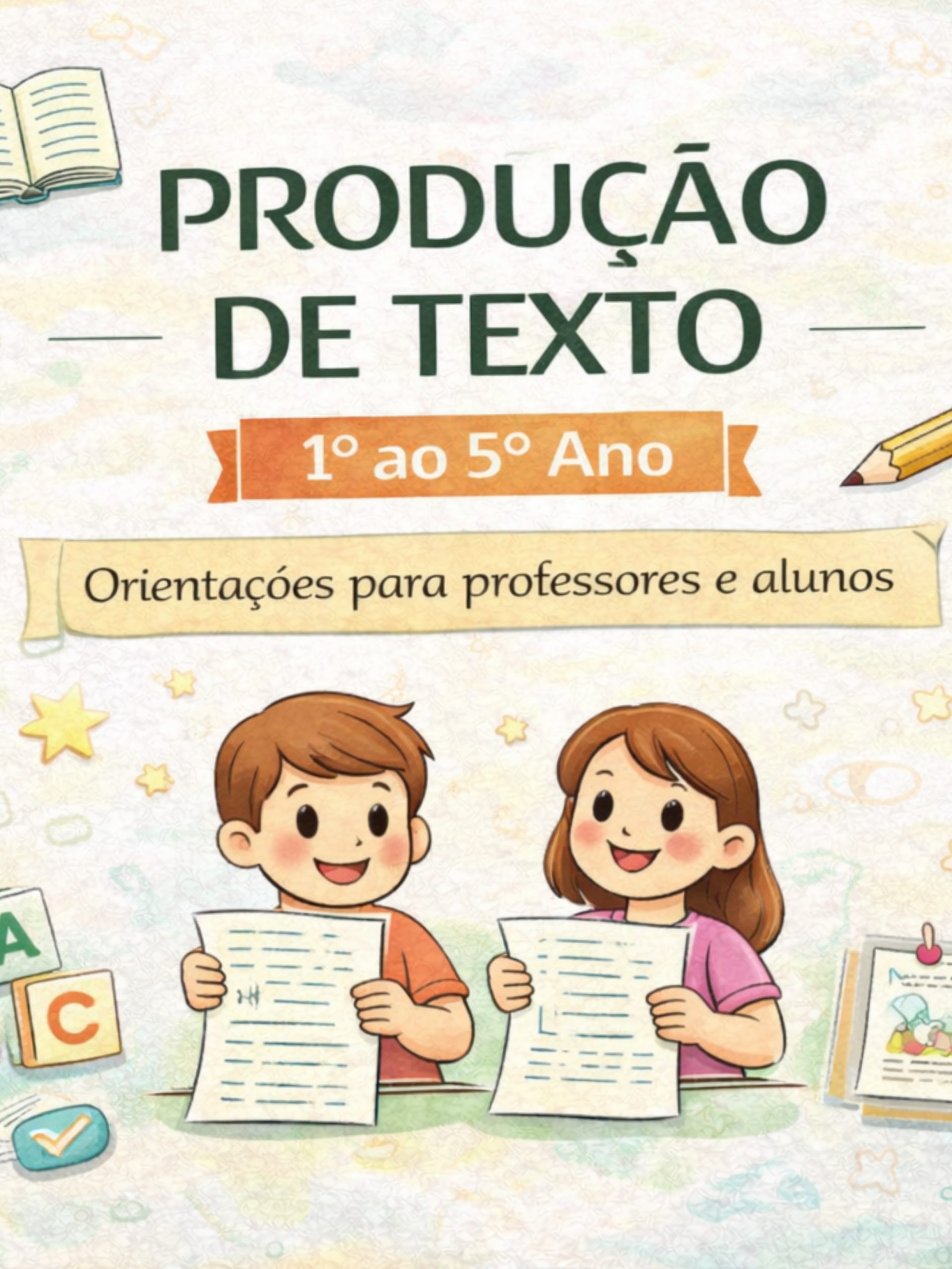 Produção de Texto Orientações Anos Iniciais – Material Pedagógico — capa do material