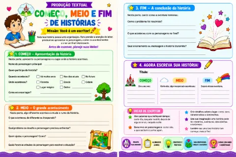 Produção textual para imprimir – material em PDF — capa do material