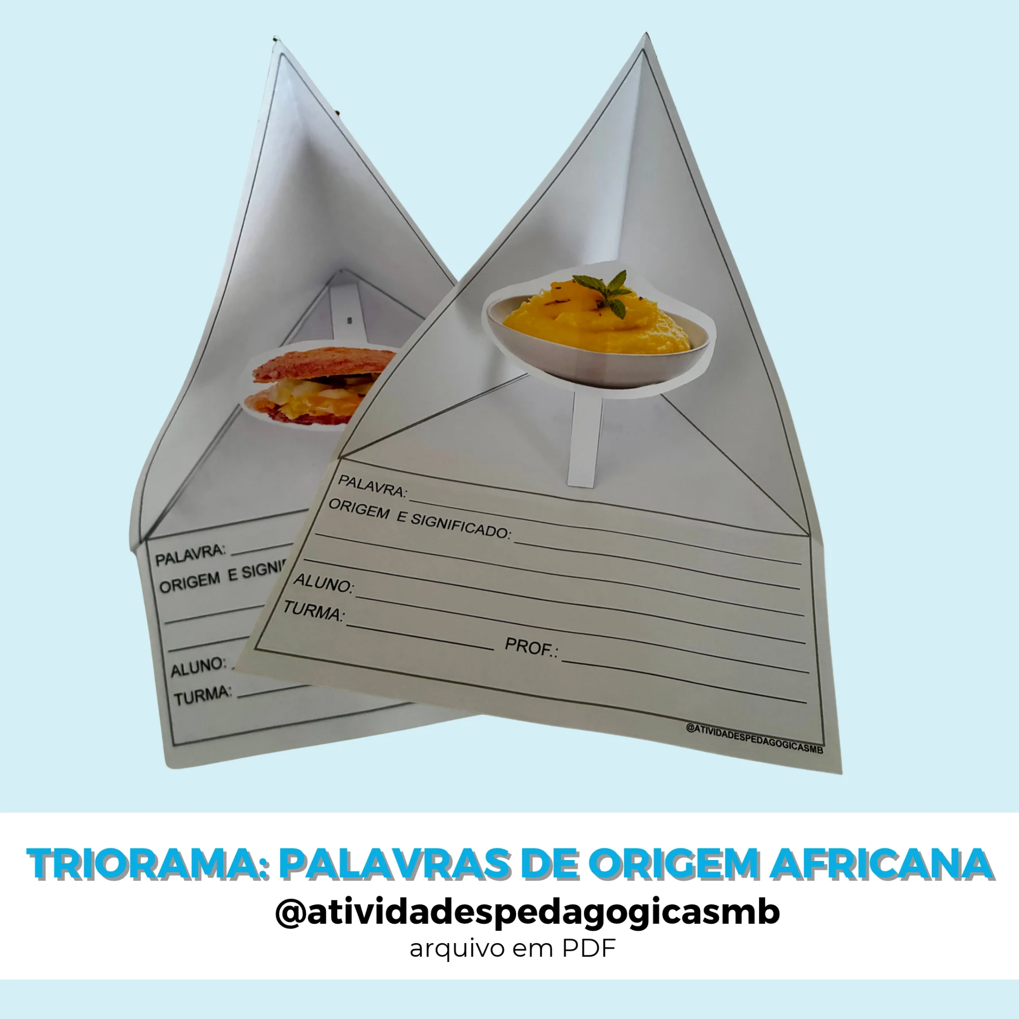 Produção textual - triorama - Palavras de Origem Africana (PDF) — capa do material