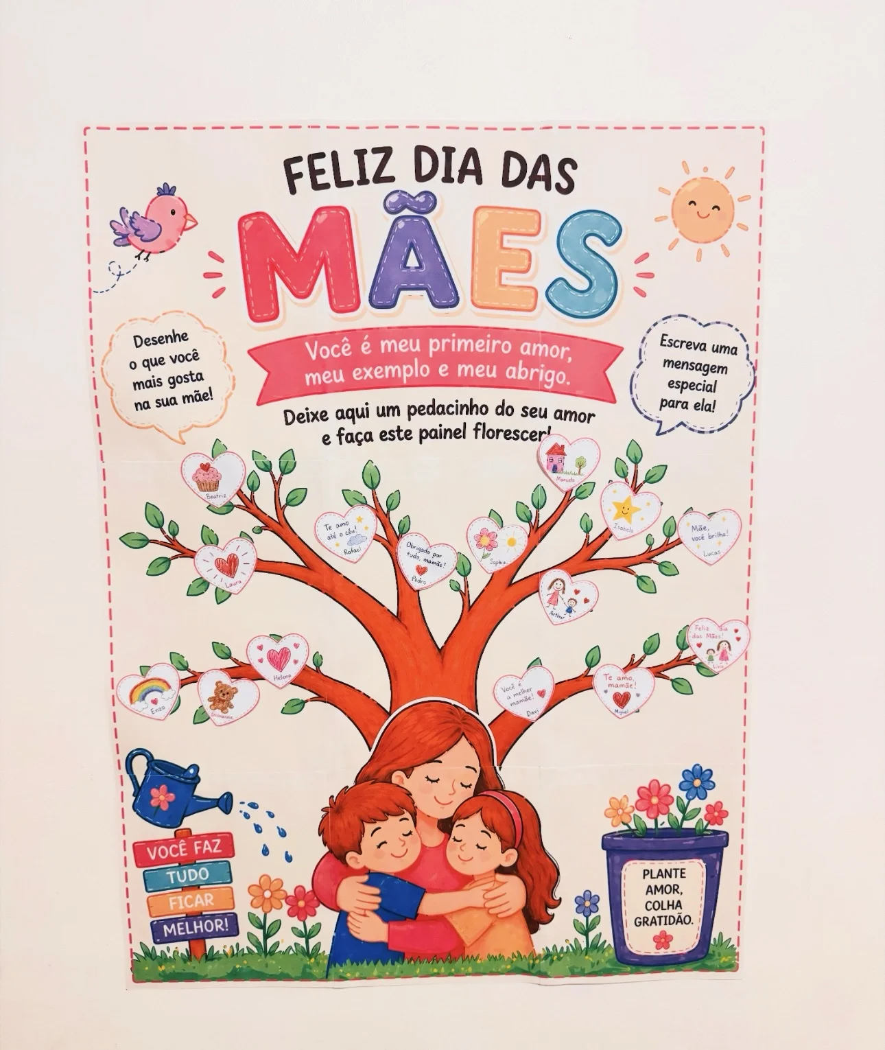 Painel árvore de amor dia das mães — amostra 3: Painel árvore de amor Dia das Mães 💖🌸 Encante sua turma com este lindo…