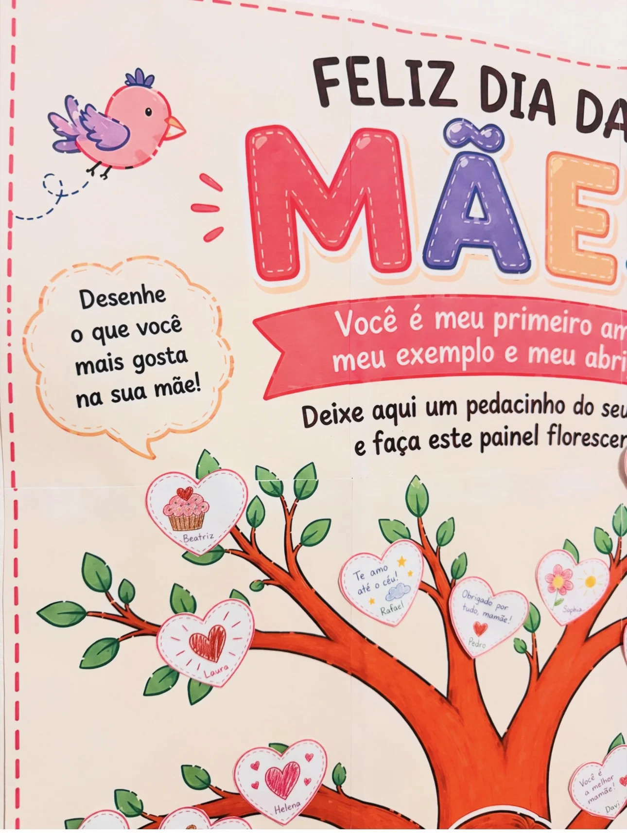Painel árvore de amor dia das mães — amostra 4: Painel árvore de amor Dia das Mães 💖🌸 Encante sua turma com este lindo…
