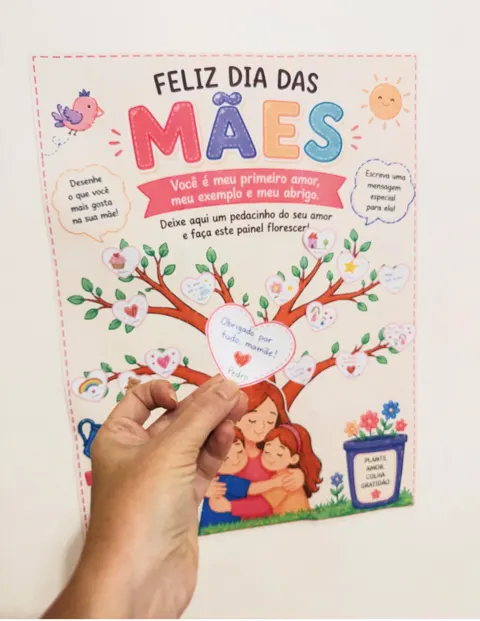 Painel árvore de amor dia das mães — capa do material