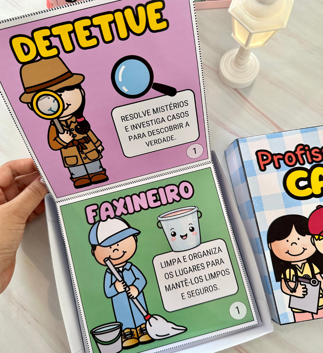 Profissões na Caixa: PDF para Educação Infantil — amostra 5: Explore diferentes profissões com um livro ilustrado em PDF…