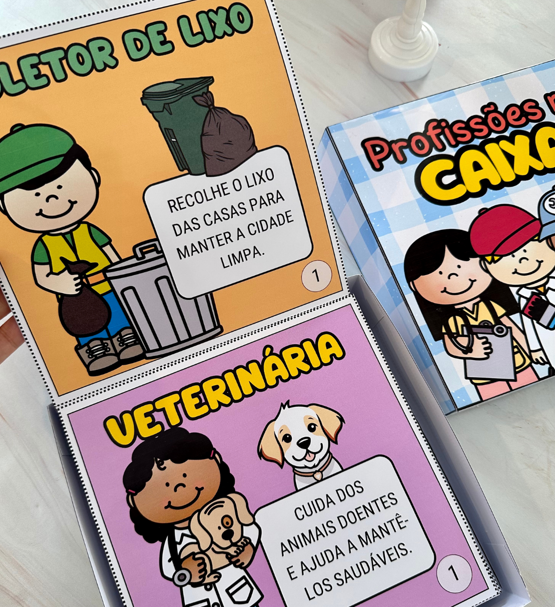 Profissões na Caixa: PDF para Educação Infantil — amostra 6: Explore diferentes profissões com um livro ilustrado em PDF…