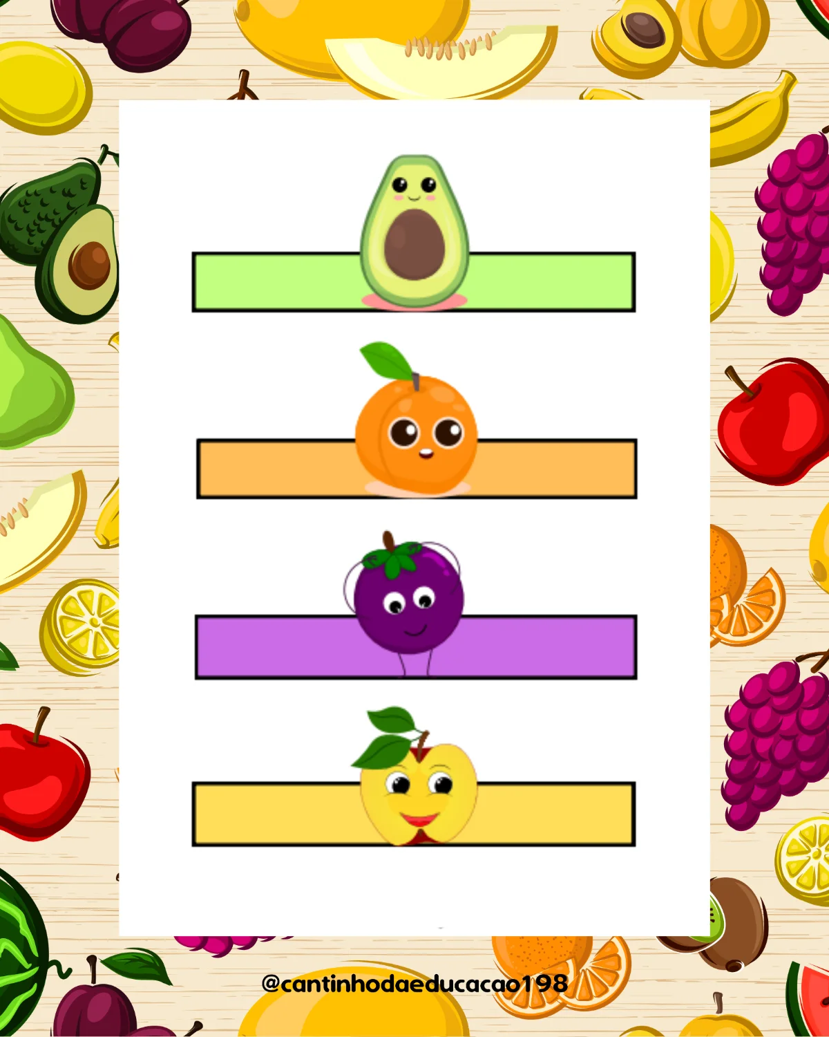 PROJETO ALIMENTAÇÃO – CONHECENDO AS FRUTAS — amostra 3: Um projeto delicioso e lúdico para apresentar às crianças…