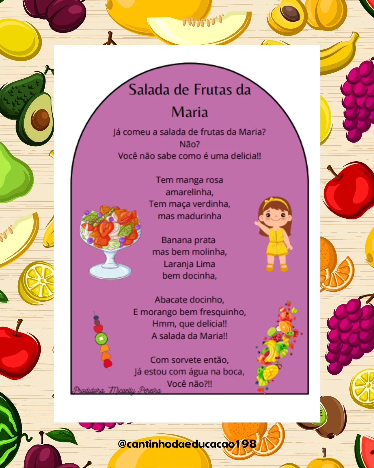 PROJETO ALIMENTAÇÃO – CONHECENDO AS FRUTAS — amostra 5: Um projeto delicioso e lúdico para apresentar às crianças…