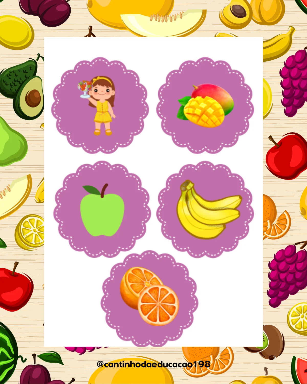 PROJETO ALIMENTAÇÃO – CONHECENDO AS FRUTAS — amostra 6: Um projeto delicioso e lúdico para apresentar às crianças…