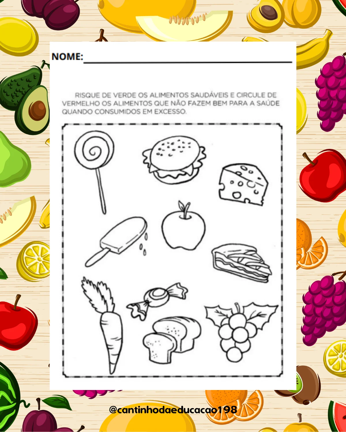 PROJETO ALIMENTAÇÃO – CONHECENDO AS FRUTAS — amostra 7: Um projeto delicioso e lúdico para apresentar às crianças…