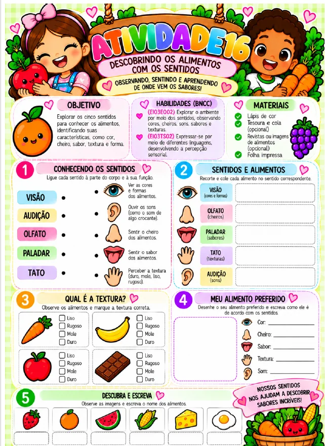 🍎🥦 PROJETO ALIMENTAÇÃO SAUDÁVEL 🥕🍓INFANTIL E ANOS INICIAIS — amostra 6: Ideal para professores da Educação Infantil e…