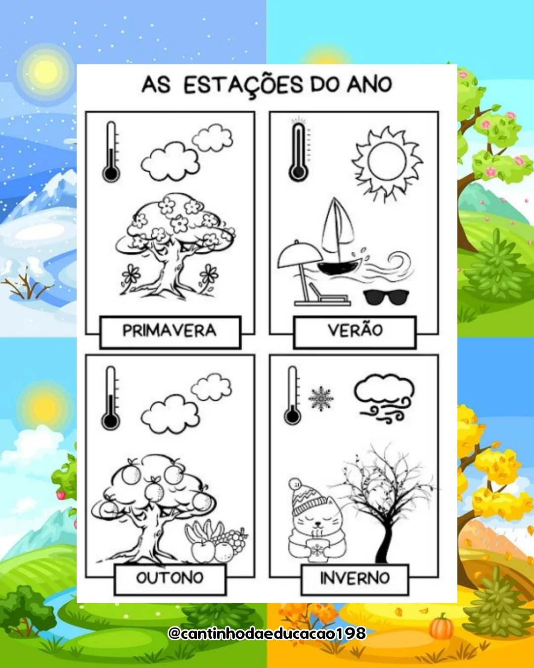 Projeto as 4 estações – Material Pedagógico — amostra 5: Um projeto completo e lúdico para explorar as quatro estações do… Projeto as 4 estações – Material Pedagógico — amostra 5: Um projeto completo e lúdico para explorar as quatro estações do…