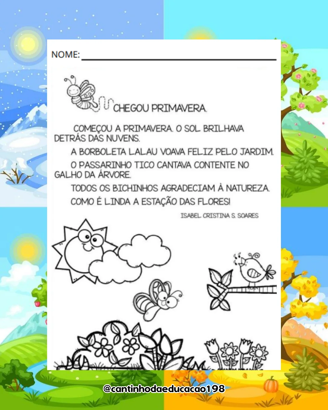 Projeto as 4 estações – Material Pedagógico — amostra 6: Um projeto completo e lúdico para explorar as quatro estações do… Projeto as 4 estações – Material Pedagógico — amostra 6: Um projeto completo e lúdico para explorar as quatro estações do…