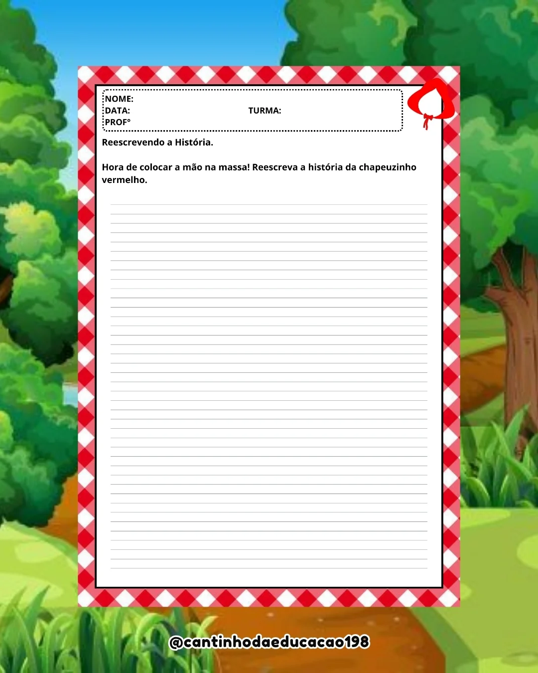 PROJETO CHAPEUZINHO VERMELHO – PDF para Imprimir — amostra 2: Sobre o PROJETO CHAPEUZINHO VERMELHO