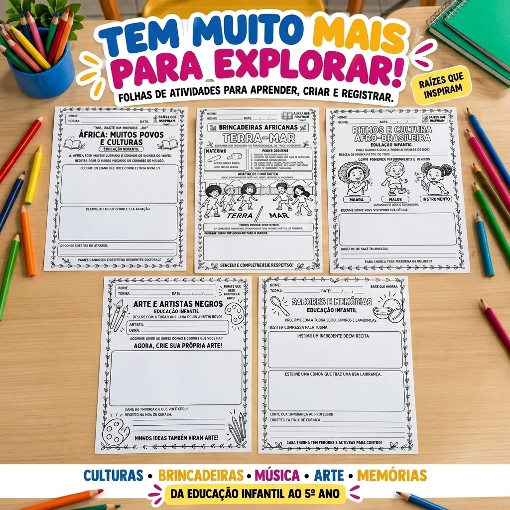 Projeto Consciência Negra | Educação Infantil ao 5º Ano — amostra 6: Projeto Consciência Negra para Educação Infantil ao 5º… Projeto Consciência Negra | Educação Infantil ao 5º Ano — amostra 6: Projeto Consciência Negra para Educação Infantil ao 5º…