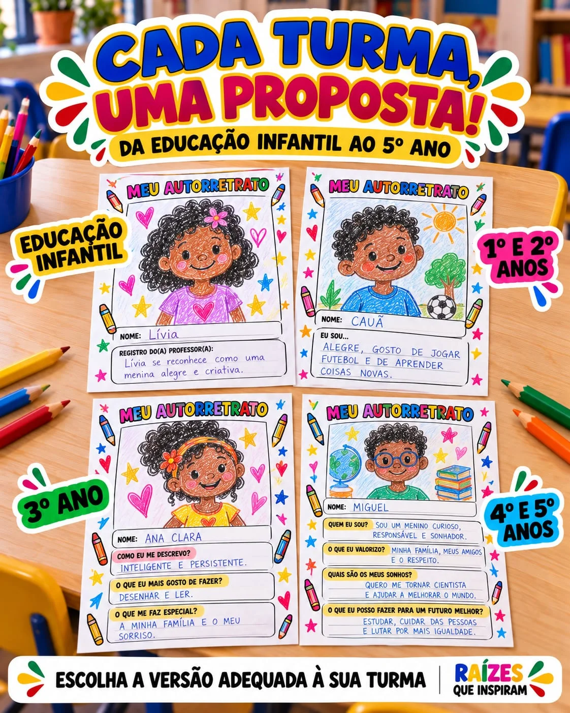 Projeto consciência Negra -Educação Infantil ao 5° ano — amostra 2: RAÍZES QUE INSPIRAM — PROJETO UM PROJETO QUE VALORIZA…