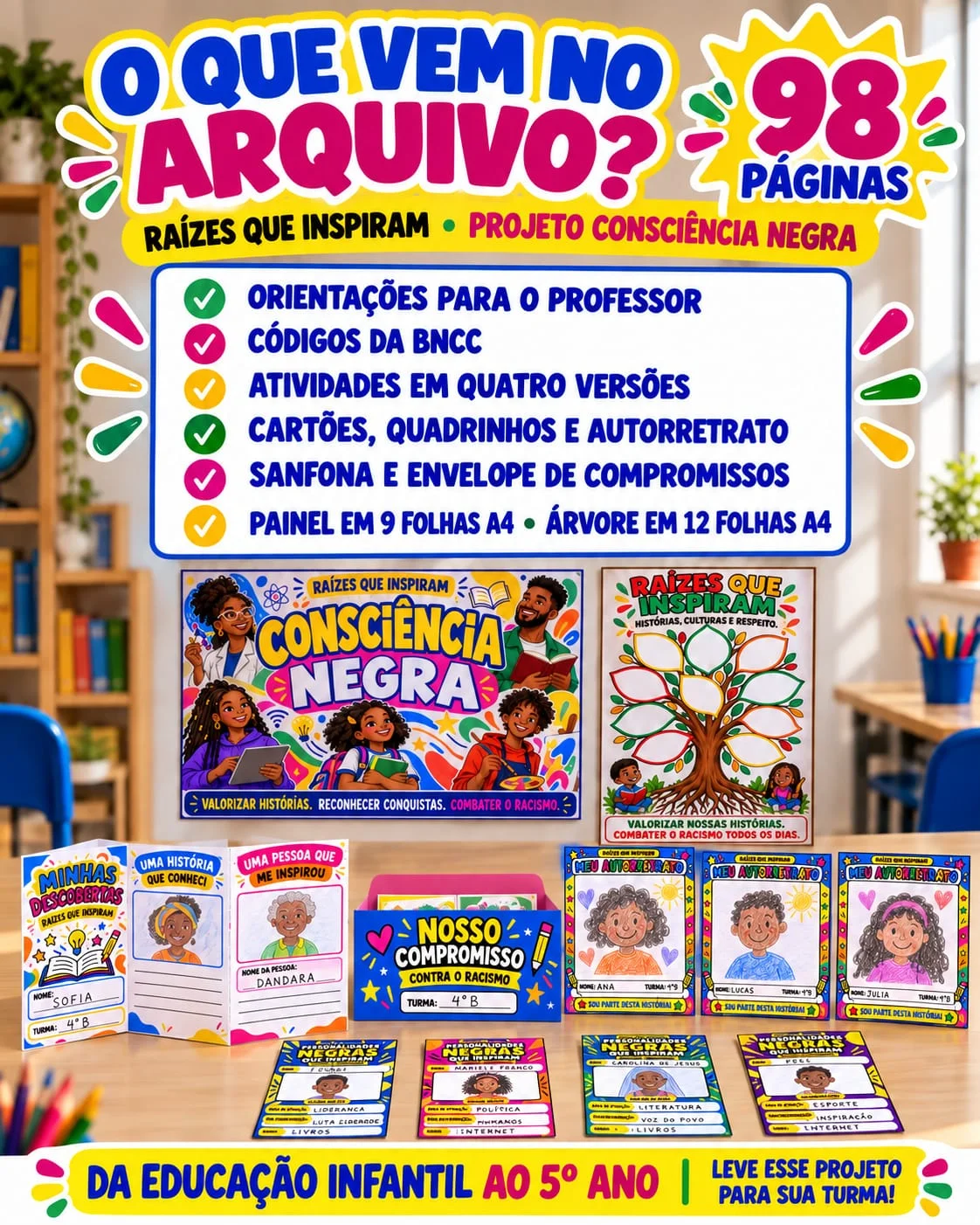 Projeto consciência Negra -Educação Infantil ao 5° ano — Ciências para Educação Infantil: RAÍZES QUE INSPIRAM — PROJETO UM…